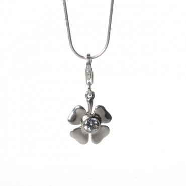 Four-Leaf Clover White Necklace