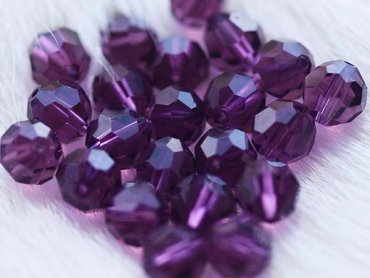 Swarovski kristaller rundslipade 6mm ametist