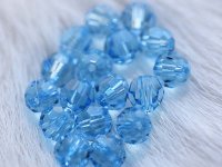  Swarovski kristaller rundslipade 6mm aqua marine 