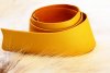  Leather Strip yellow, 60 mm 