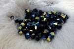 Swarovski kristaller bicon 4mm svart crystal AB