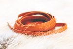 Leather strip orange, width: 4mm