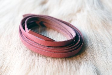 Leather Strip light pink, 3 mm