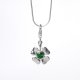 Four-Leaf Clover Green Necklace