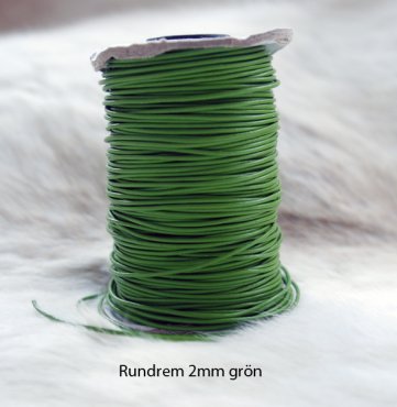 - Round leather string 2mm green