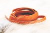 Leather strip orange, width: 4mm