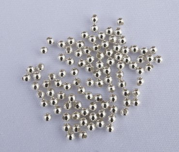 Silver Beads 3 mm 100pcs